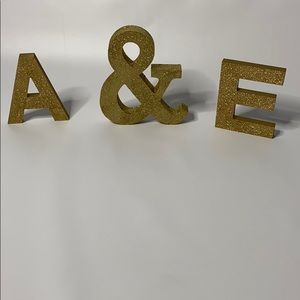 Gold Glitter Letters